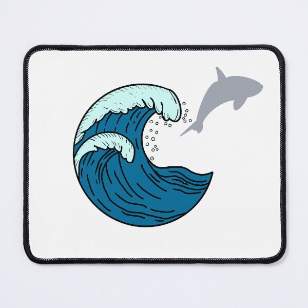 Item preview, Large waves and jumping shark designed and sold by Animals-by-JB.
