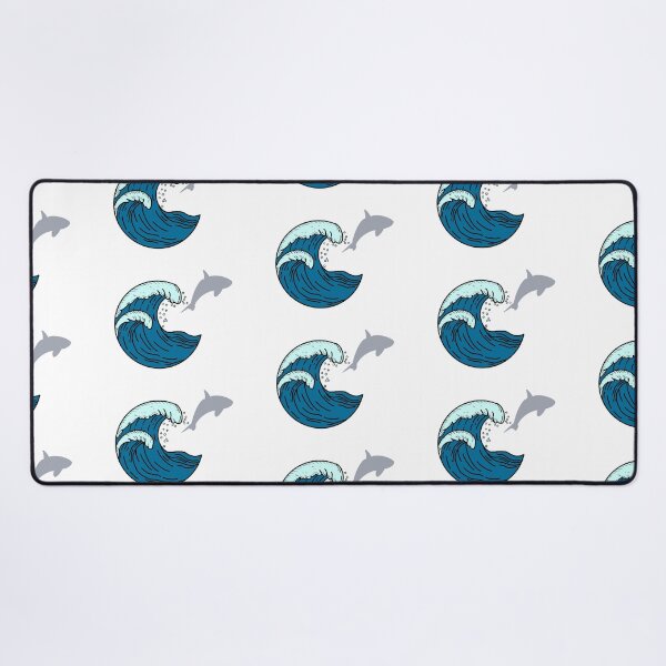 Item preview, Large waves and jumping shark designed and sold by Animals-by-JB.