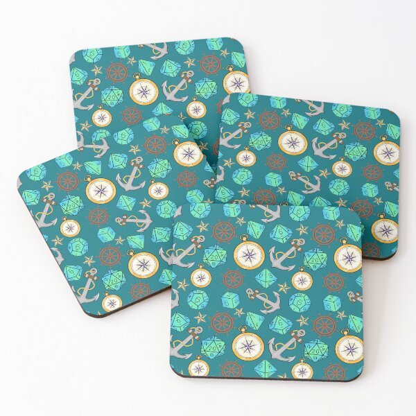 Item preview,  DnD nautical adventure basics teal designed and sold by Cthulhu loves crafts.