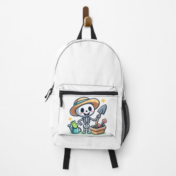 Item preview, Kawaii Silly Skeleton With Sun Hat And Gardening Gloves Gardening designed and sold by CanvasCutie.