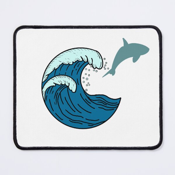 Item preview, Large waves and jumping shark designed and sold by Animals-by-JB.