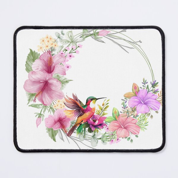 Item preview, Hibiscus Wreath with Bird designed and sold by tomorrowsart.