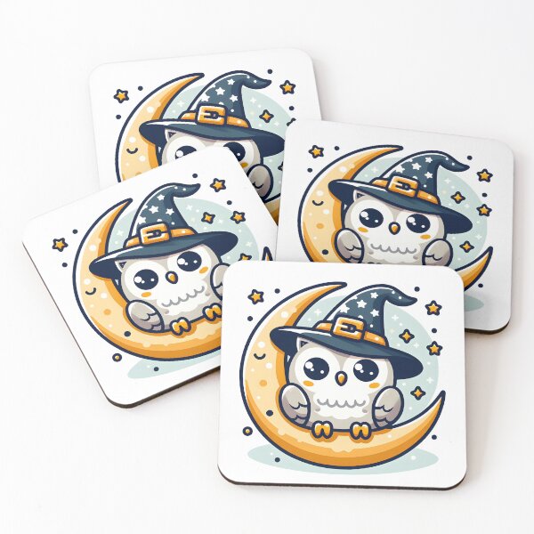 Item preview, Kawaii Owl With Wizard Hat designed and sold by CanvasCutie.