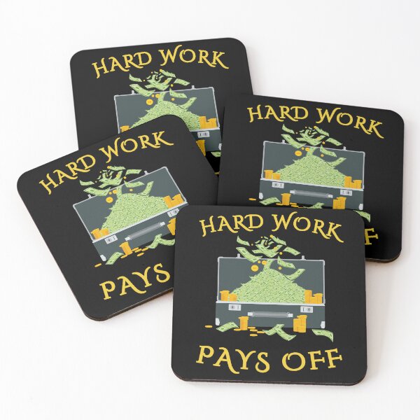 Item preview, Hard work pays off, grindset and hustle hard club, money motivation for financial freedom achiever designed and sold by NBSStore.