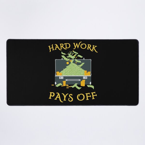 Item preview, Hard work pays off, grindset and hustle hard club, money motivation for financial freedom achiever designed and sold by NBSStore.