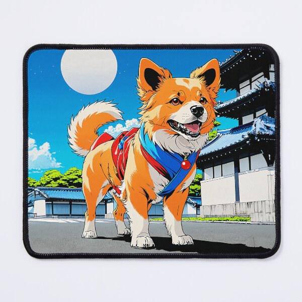 Item preview, The image portrays a vibrant illustration featuring a fluffy dog. designed and sold by yeekazar.