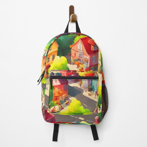 Item preview,  A Beautiful Day in a Busy Town #4 Series Throw Pillow designed and sold by LLdreams.