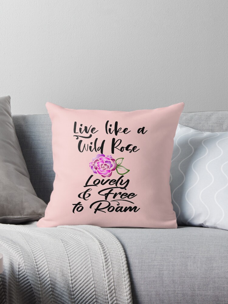 Thumbnail 1 of 4, Pillow, Wild Rose designed and sold by Besoul-Design.