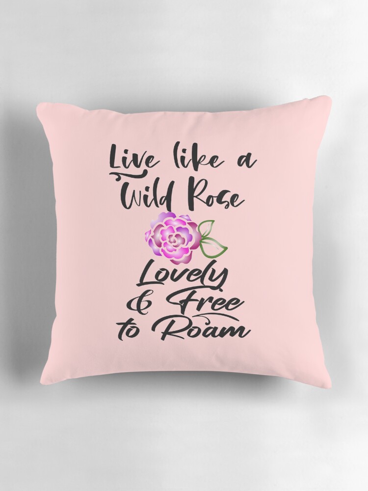 Thumbnail 3 of 4, Pillow, Wild Rose designed and sold by Besoul-Design.