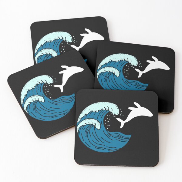 Item preview, Large waves and jumping whale designed and sold by Animals-by-JB.
