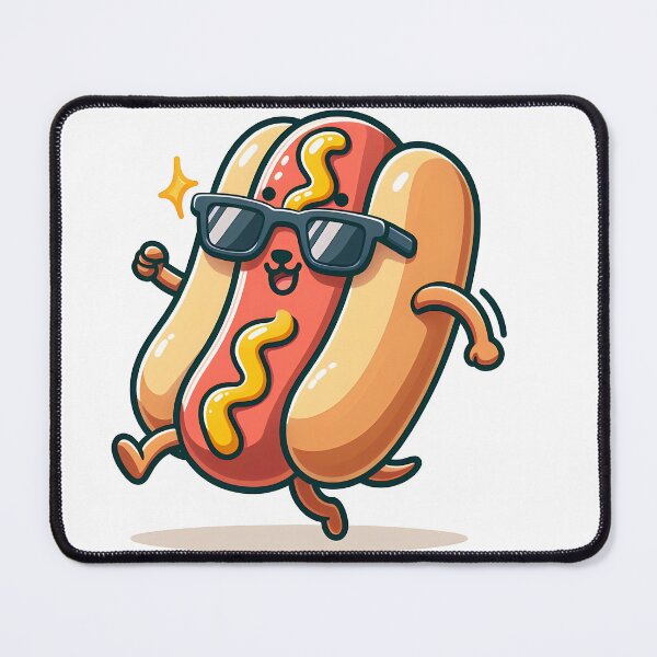 Item preview, Kawaii Hot Dog With Sunglasses designed and sold by CanvasCutie.