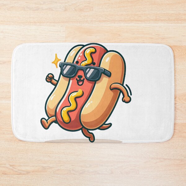 Item preview, Kawaii Hot Dog With Sunglasses designed and sold by CanvasCutie.