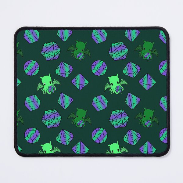 Item preview, cthulhu loves dice on green designed and sold by Cthulhu loves crafts.