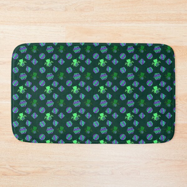 Item preview, cthulhu loves dice on green designed and sold by Cthulhu loves crafts.