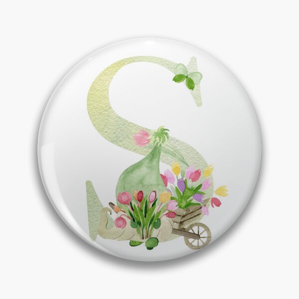 Item preview, Watercolor Spring letter S designed and sold by tapilipa.