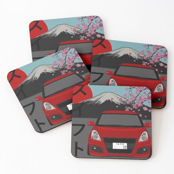 Aperçu de l'œuvre Rouge Swift Sport MT Fuji Noir créée et vendue par ChasingBRoads.