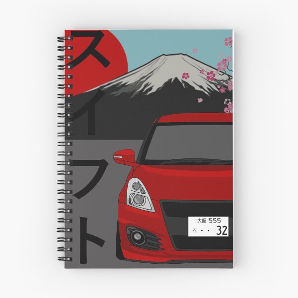 Aperçu de l'œuvre Rouge Swift Sport MT Fuji Noir créée et vendue par ChasingBRoads.