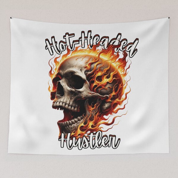 Item preview, Hot Headed Hustler Flaming Laughing Burning Skull designed and sold by kylmllr101684.