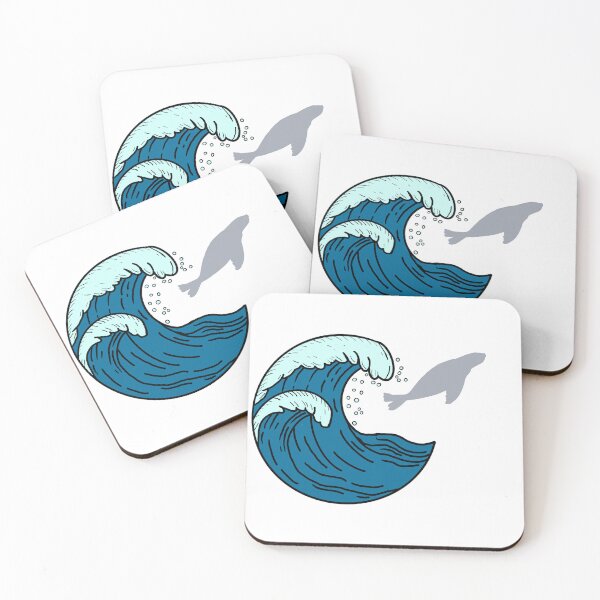 Item preview, Large waves and jumping seal designed and sold by Animals-by-JB.