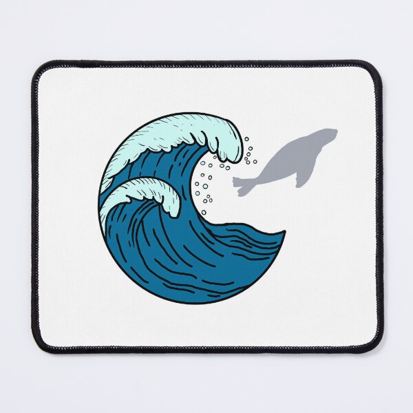Item preview, Large waves and jumping seal designed and sold by Animals-by-JB.
