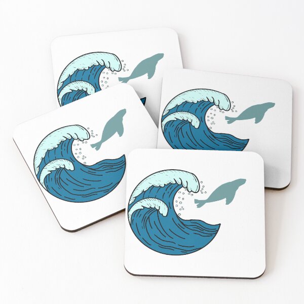 Item preview, Large waves and jumping seal designed and sold by Animals-by-JB.