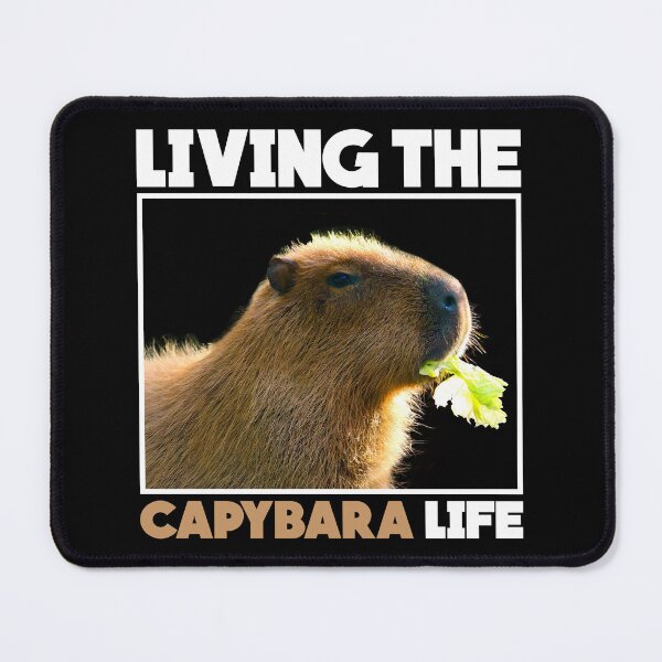 Item preview, Living Capybara Life Funny Capybara Eating lettuce designed and sold by ShreefelDesigns.