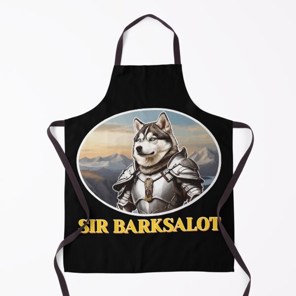 Item preview, Sir Barksalot Funny Siberian Husky Quote Wearing a Suit of Armor designed and sold by thecatcouch.