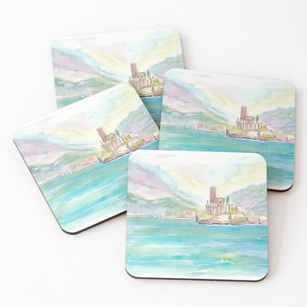 Item preview, Malcesine on Lago die Garda with Sea and Mountain Range designed and sold by artshop77.