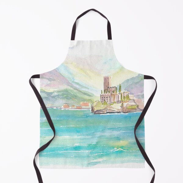Item preview, Malcesine on Lago die Garda with Sea and Mountain Range designed and sold by artshop77.