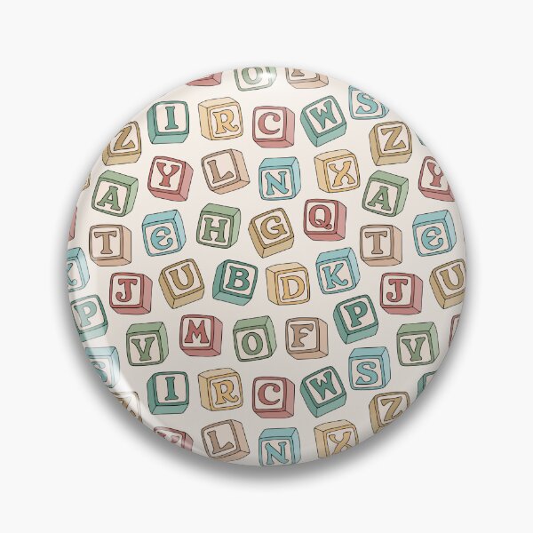 Item preview, Alphabet Letter Blocks Seamless Pattern  designed and sold by CreativeDraws42.