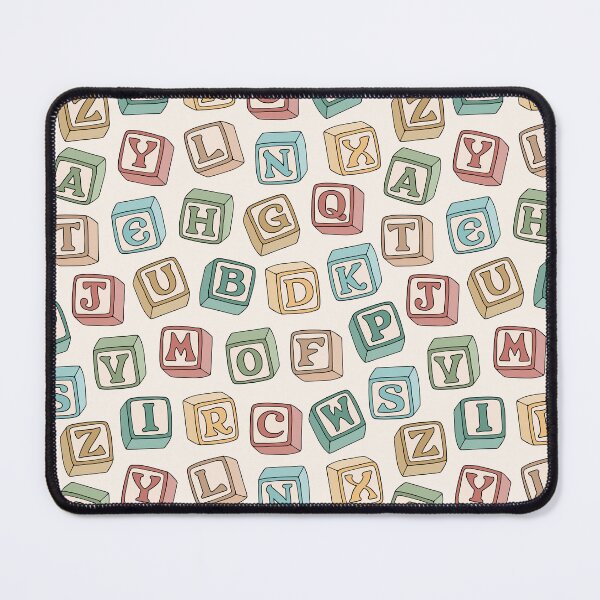 Item preview, Alphabet Letter Blocks Seamless Pattern designed and sold by CreativeDraws42.