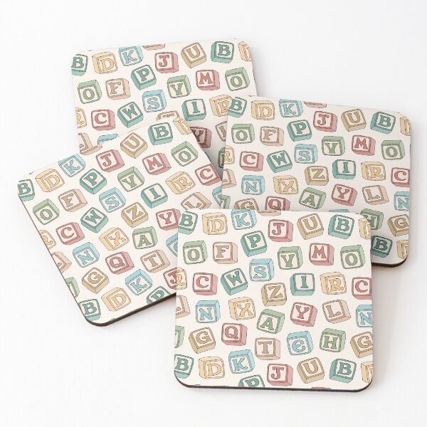 Item preview, Alphabet Letter Blocks Seamless Pattern  designed and sold by CreativeDraws42.