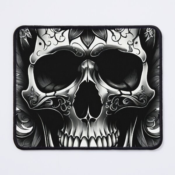 Item preview, Skull : black and white death tatoo designed and sold by VonKalt.