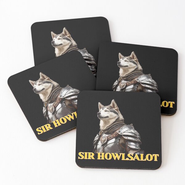 Item preview, Sir Howlsalot Funny Siberian Husky Quote Wearing a Suit of Armor designed and sold by thecatcouch.