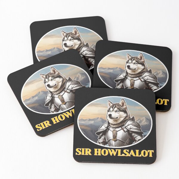 Item preview, Sir Howlsalot Funny Siberian Husky Quote Wearing a Suit of Armor designed and sold by thecatcouch.