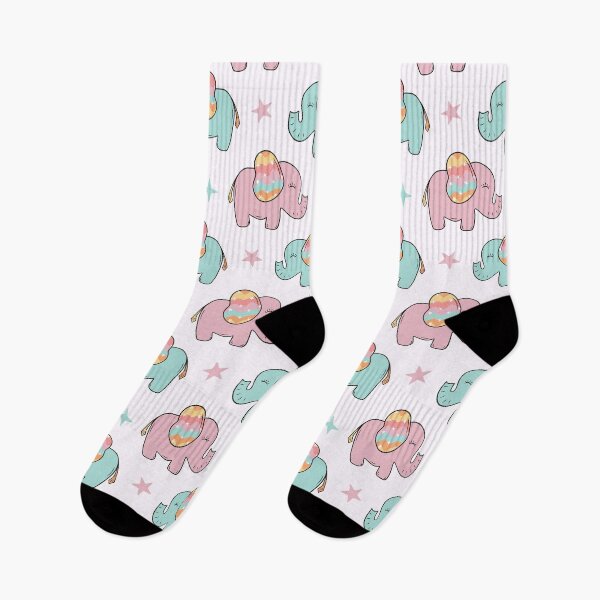 Item preview, Cute Pink and Blue Elephant designed and sold by CreativeDraws42.