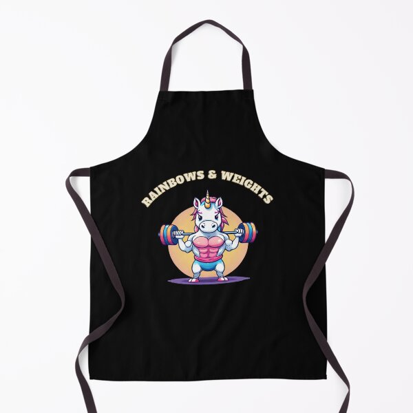 Item preview, Rainbow and weights fitness unicorn designed and sold by Amzg-Designs.