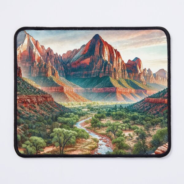 Item preview, Zion's Red Cliffs Twilight designed and sold by Cerberus-Art.