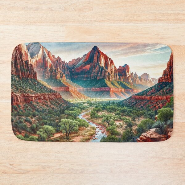 Item preview, Zion's Red Cliffs Twilight designed and sold by Cerberus-Art.