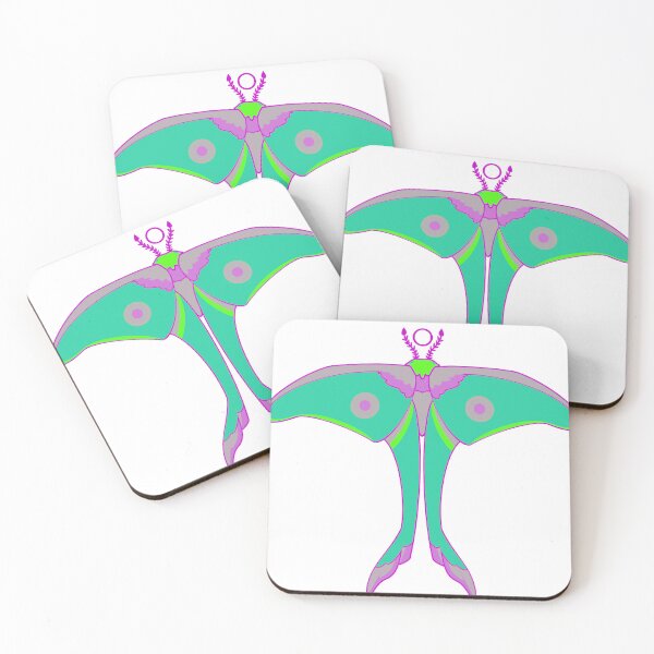 Item preview, Teal, Pink, and Green Fluffy Moth designed and sold by Arsenic-Arts.
