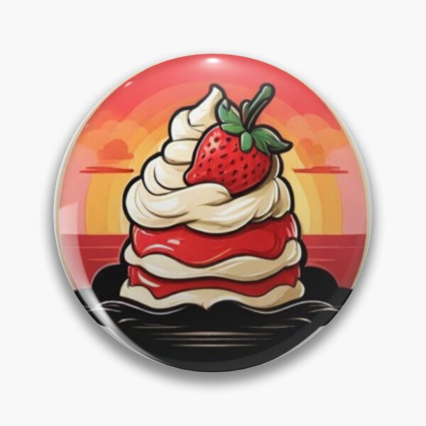Item preview, Peachy Sunset Strawberry Shortcake: Delightful Dessert Vibes designed and sold by AYACHI90.