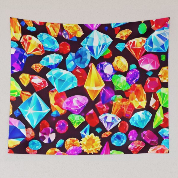 Item preview, Vibrant Falling Diamonds designed and sold by Health And Fitness Posts e-Store.