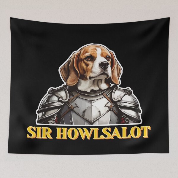 Item preview, Sir Howlsalot Funny Beagle Face Wearing a Suit of Armor designed and sold by thecatcouch.