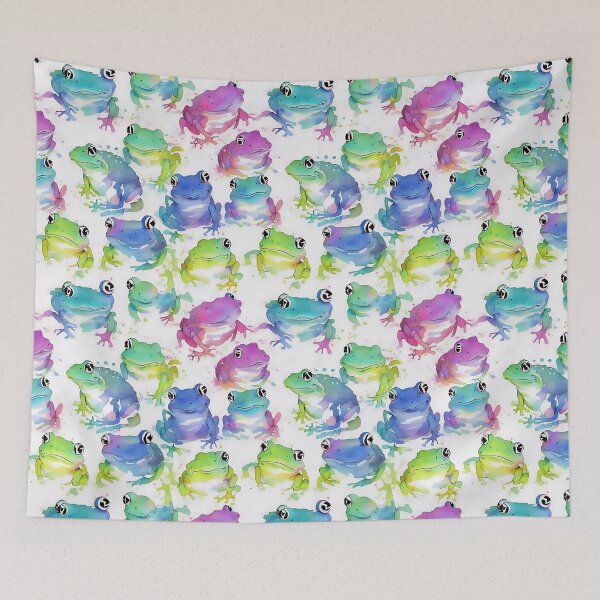 Item preview, Colorful frogs pattern designed and sold by Working-Woman.