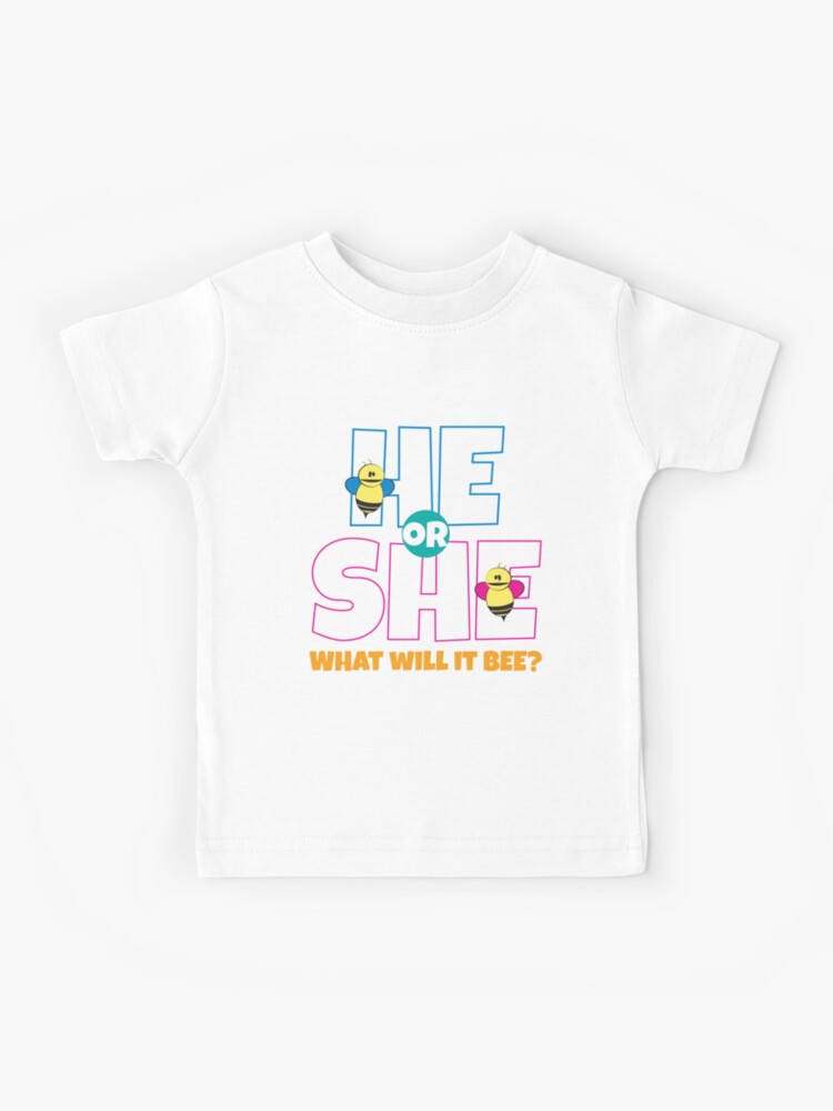 He Or She What Will It Bee Kids T Shirt By Kieranight Redbubble