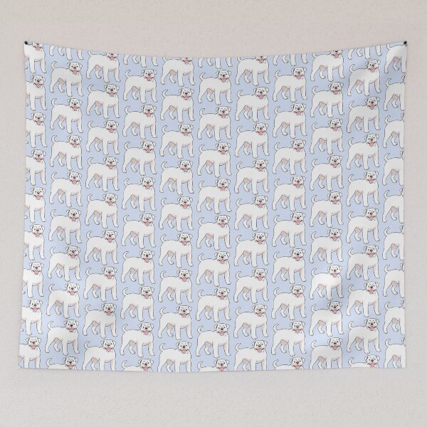 Item preview, Cute white American Bulldog  designed and sold by Yaragold.