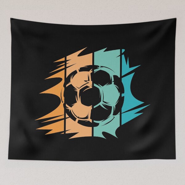 Item preview, retro football abstract soccer symbol vintage wipe effect logo designed and sold by AndreMi.
