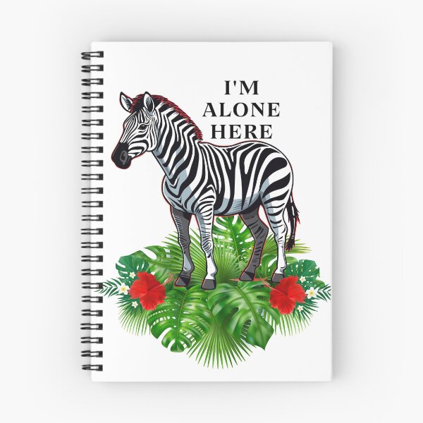 Item preview, Zebra t-shirt,I'm Alone Here,Wildlife pattern T-shirts, cute pattern T-shirts, nature pattern T-shirts designed and sold by MissCirce1993.