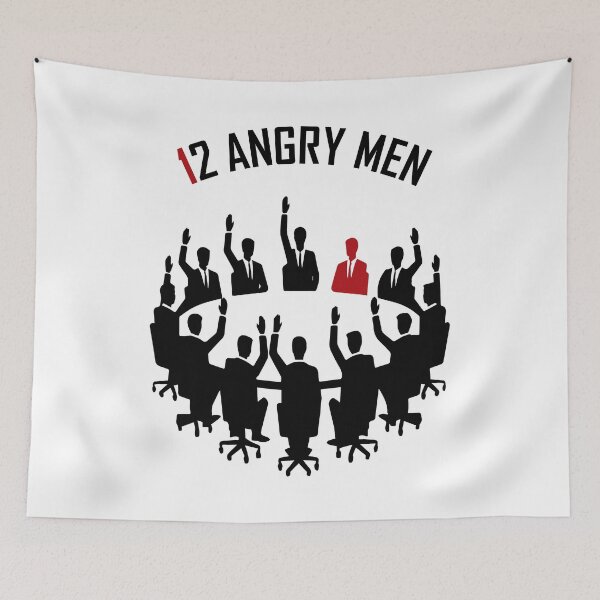 Item preview, 12 ANGRY MEN designed and sold by HipsterAnimals.