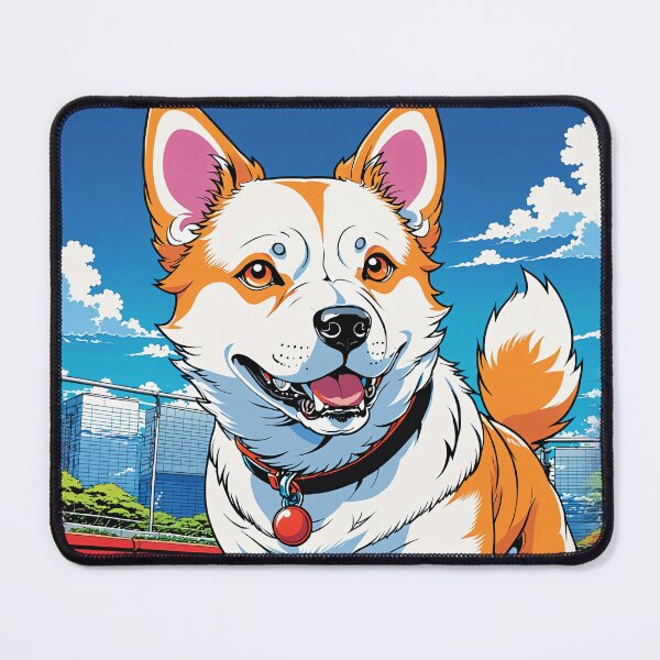 Item preview, The image portrays a vibrant illustration featuring a fluffy dog. designed and sold by yeekazar.